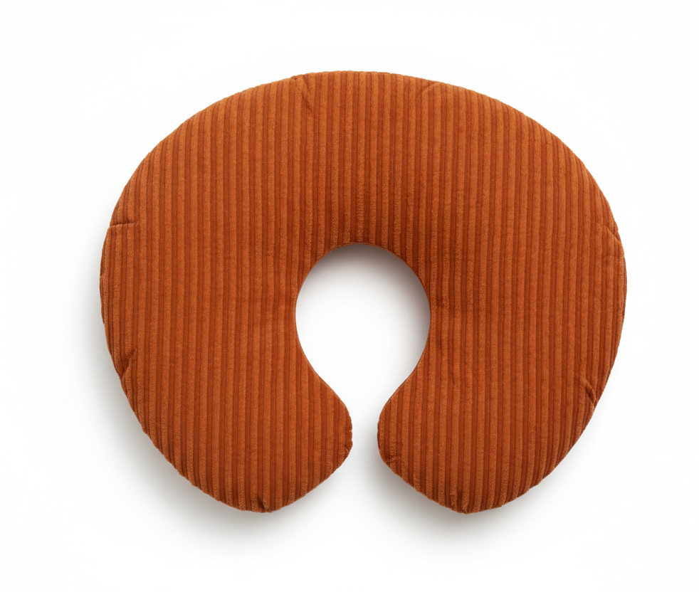 Rust Ribbed Nursing Pillow Cover