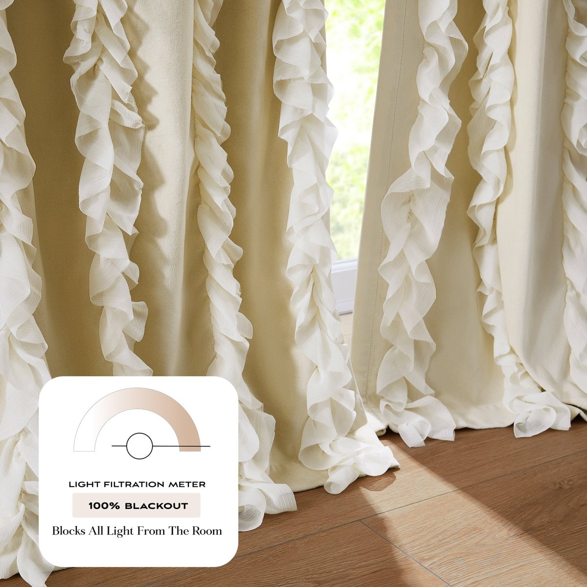 Verdant Path Velvet Blackout Window Curtain Panels