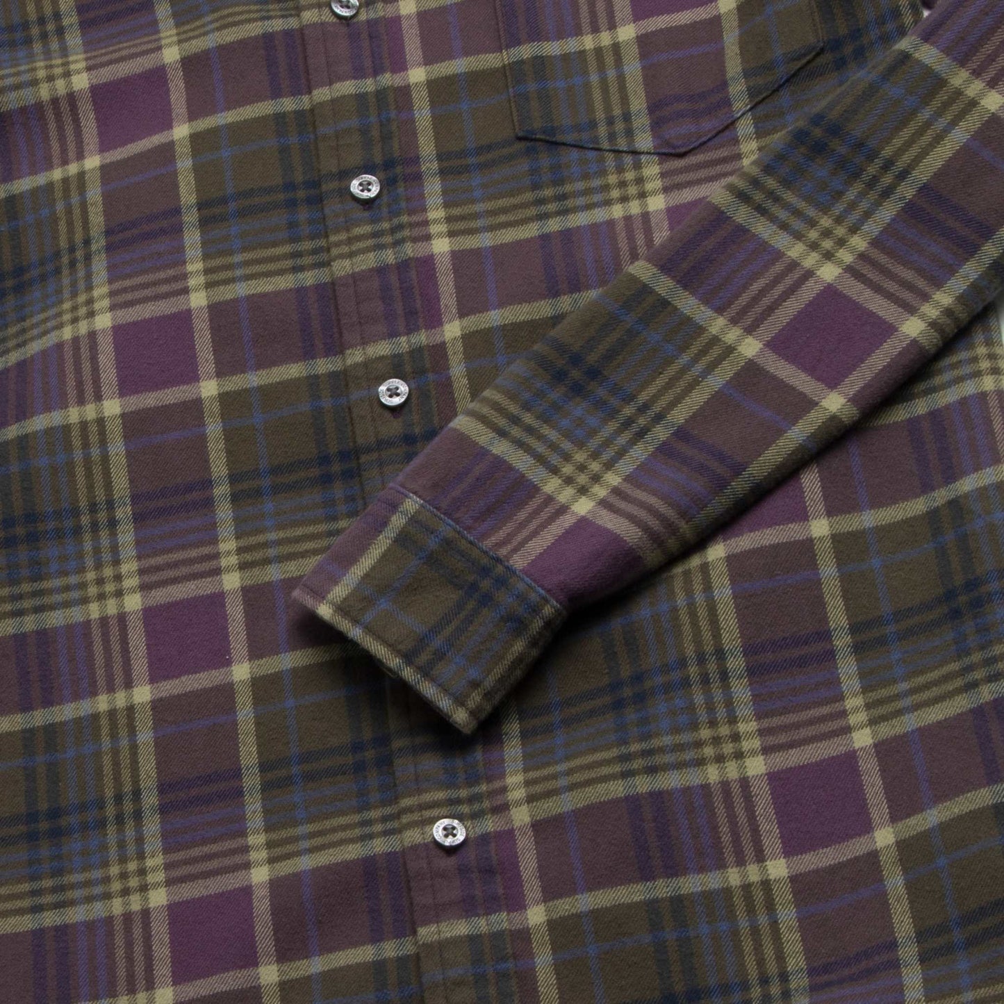 Brian Flannel Plaid Shirt - Grape Combo