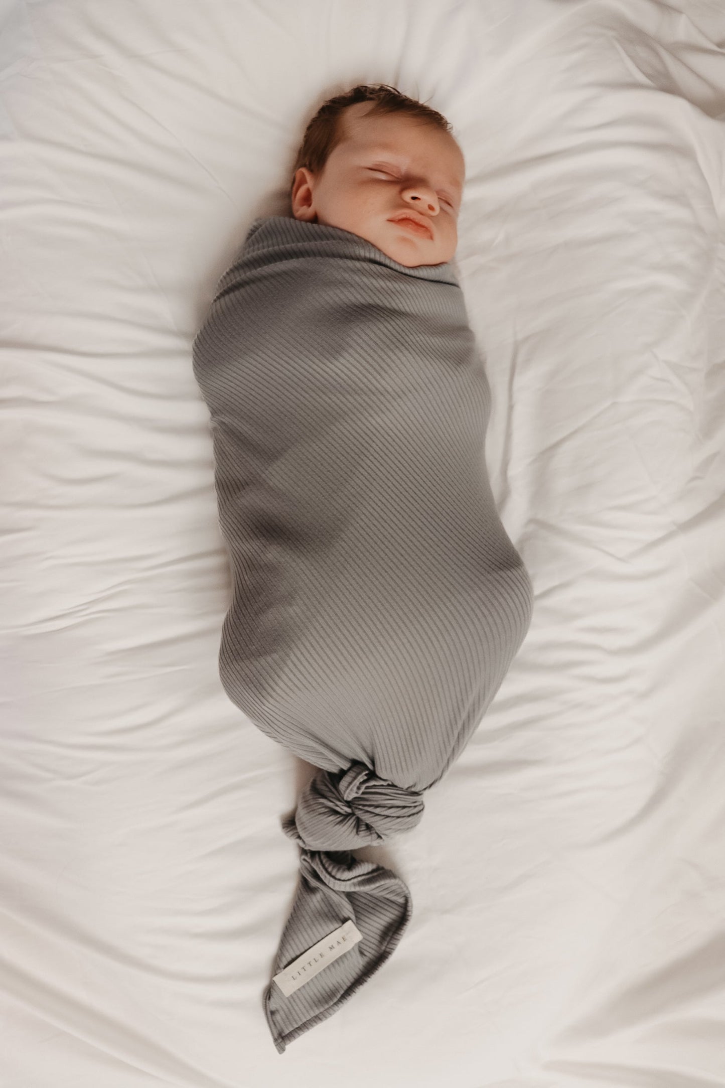 Stone Ribbed Stretch Swaddle