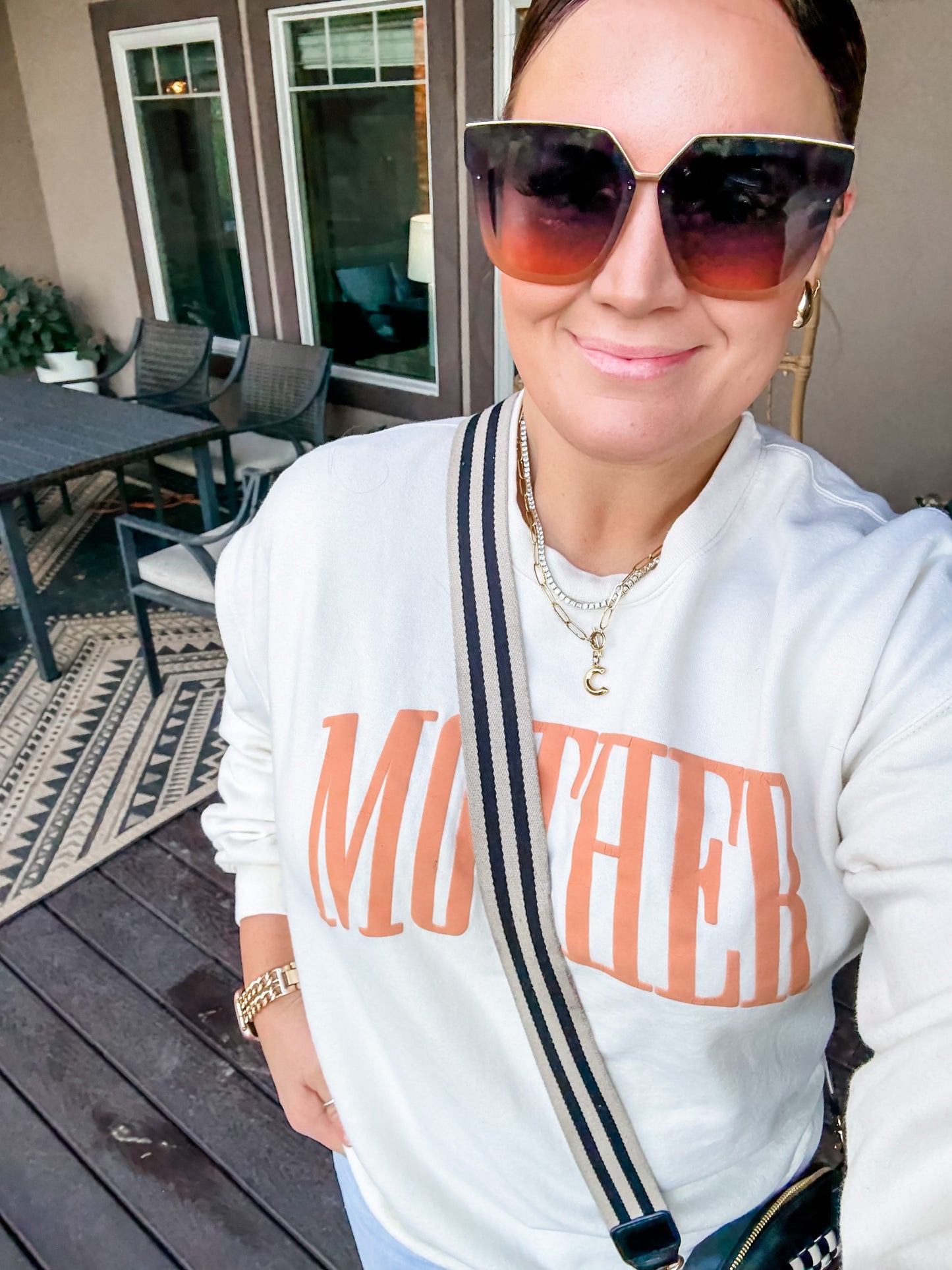 MOTHER - Coral Puff Print - Basic Fleece