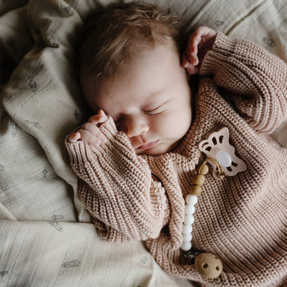 FRIGG Baby's First Pacifier Floral Heart (Blush) 4-Pack