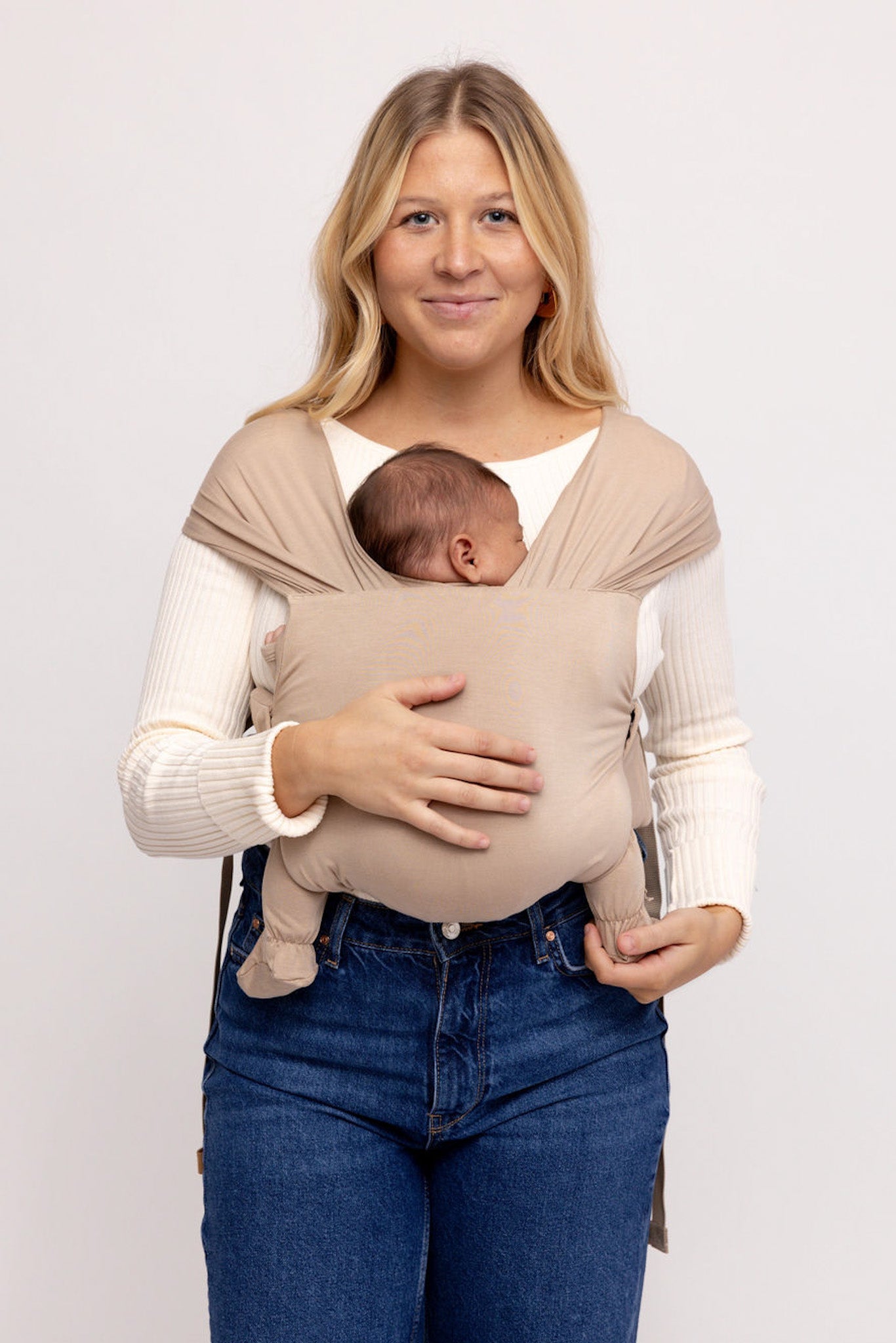 WildBird Desert Lark Aerial Newborn Buckle Wrap front carry newborn facing in