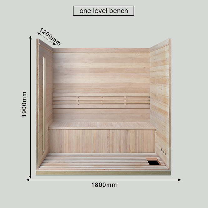 SAUNA EVOLUTION®  Finland Traditional Indoor Wooden Sauna Glass 07