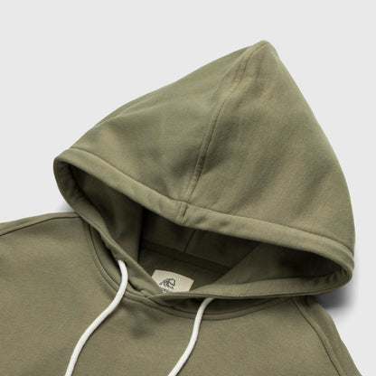 Marine French Terry Hoodie - Lichen Green