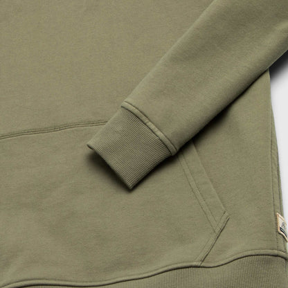 Marine French Terry Hoodie - Lichen Green