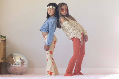 Flared Leggings - Rust