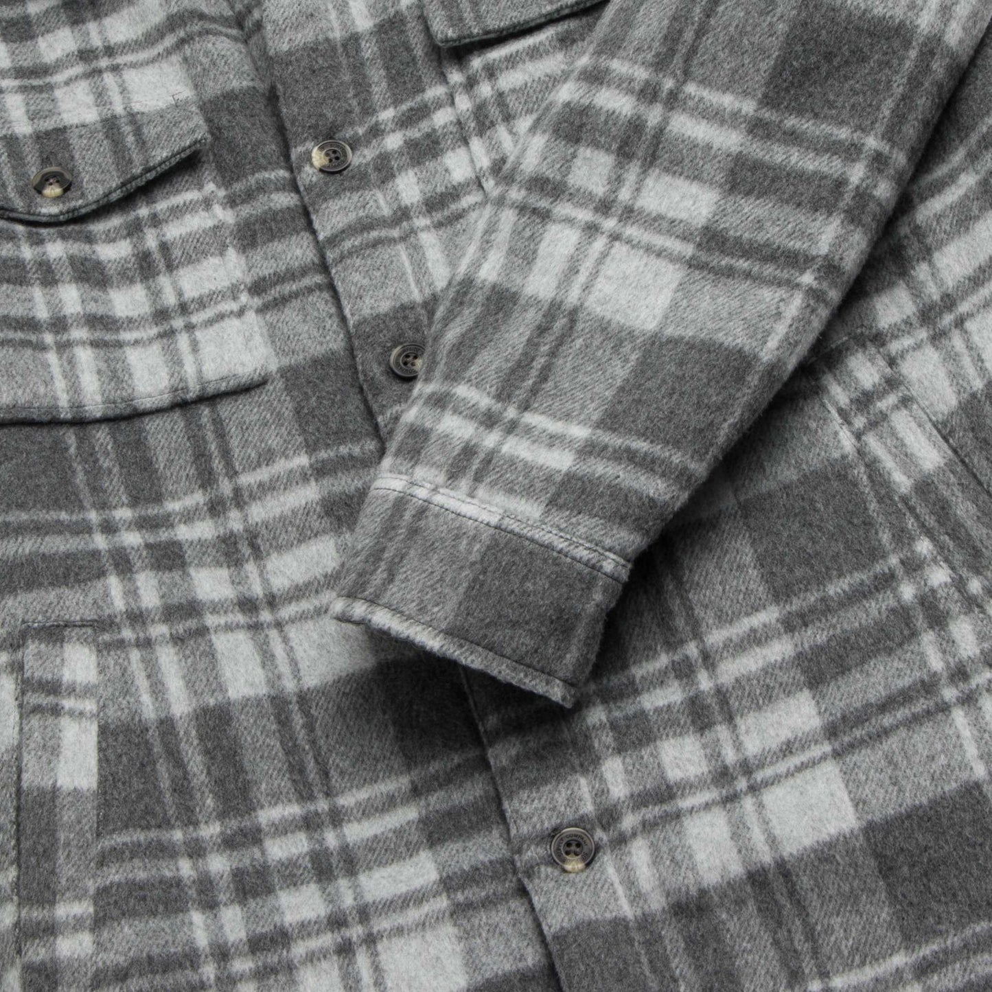 Skip Sherpa Shirt Jacket - Grey Combo