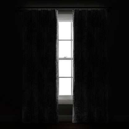 Linear Tree Insulated Rod Pocket Blackout Curtain Panel Set