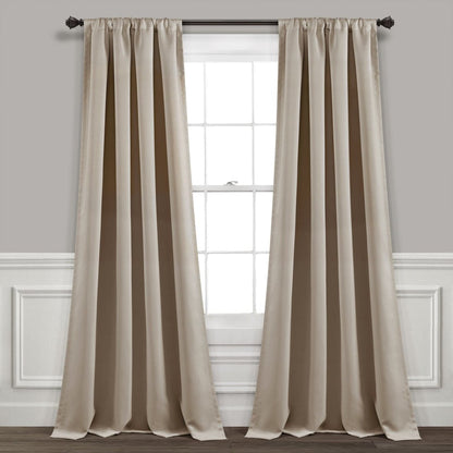 Insulated Rod Pocket Blackout Curtain Panel Set