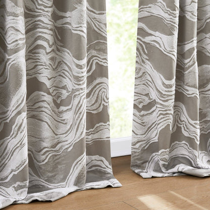 Cascade Wave Blackout Window Curtain Panels