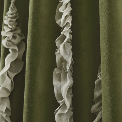 Verdant Path Velvet Blackout Window Curtain Panels