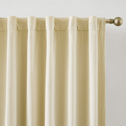 Verdant Path Velvet Blackout Window Curtain Panels