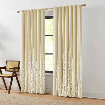 Verdant Path Velvet Blackout Window Curtain Panels