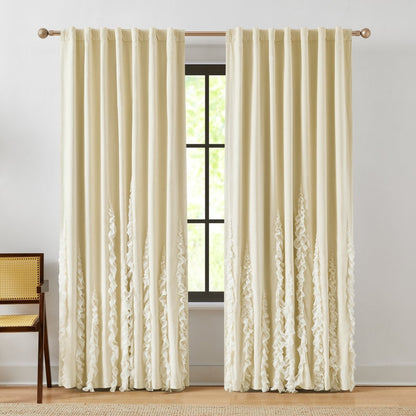 Verdant Path Velvet Blackout Window Curtain Panels