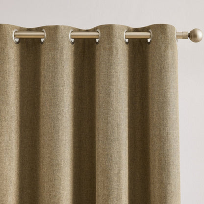 Meena Slub 100% Blackout Window Curtain Panels