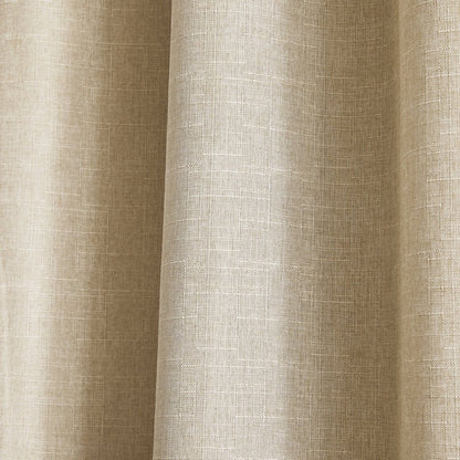 Meena Slub 100% Blackout Window Curtain Panels