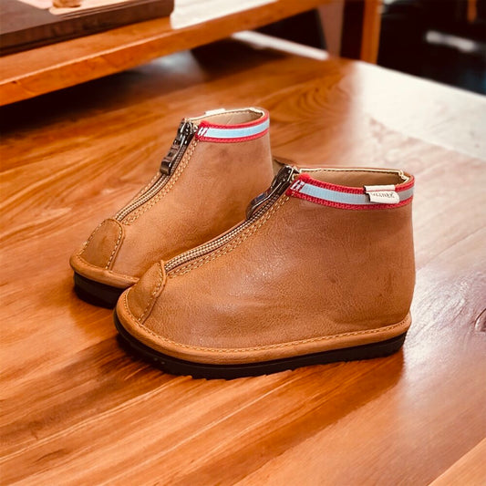 Brown Kids Ankle Boots – Trendy & Easy to Wear | Zipper Closure