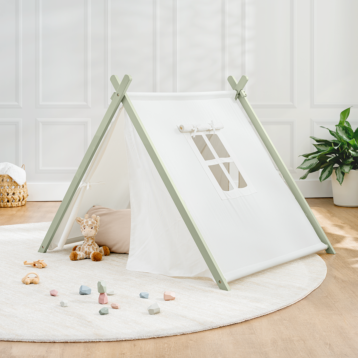 Kids Indoor Play Tent in Sage