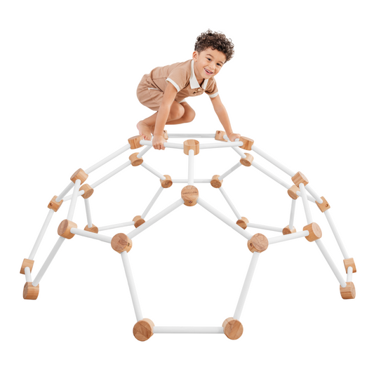 Wooden Climber for Kids in White