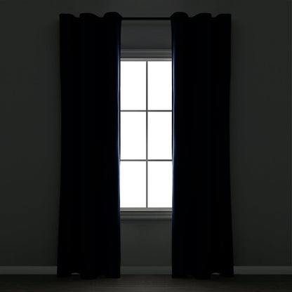 Insulated Grommet Blackout Faux Linen Window Curtain Panel