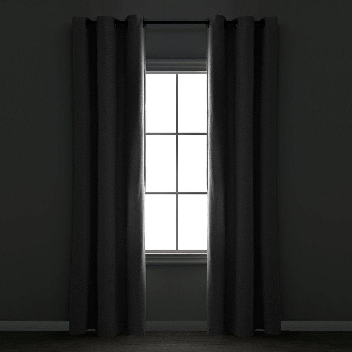 Insulated Grommet Blackout Faux Linen Window Curtain Panel