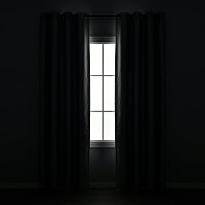 Grommet Sheer With Insulated Blackout Lining Curtain Panel Set