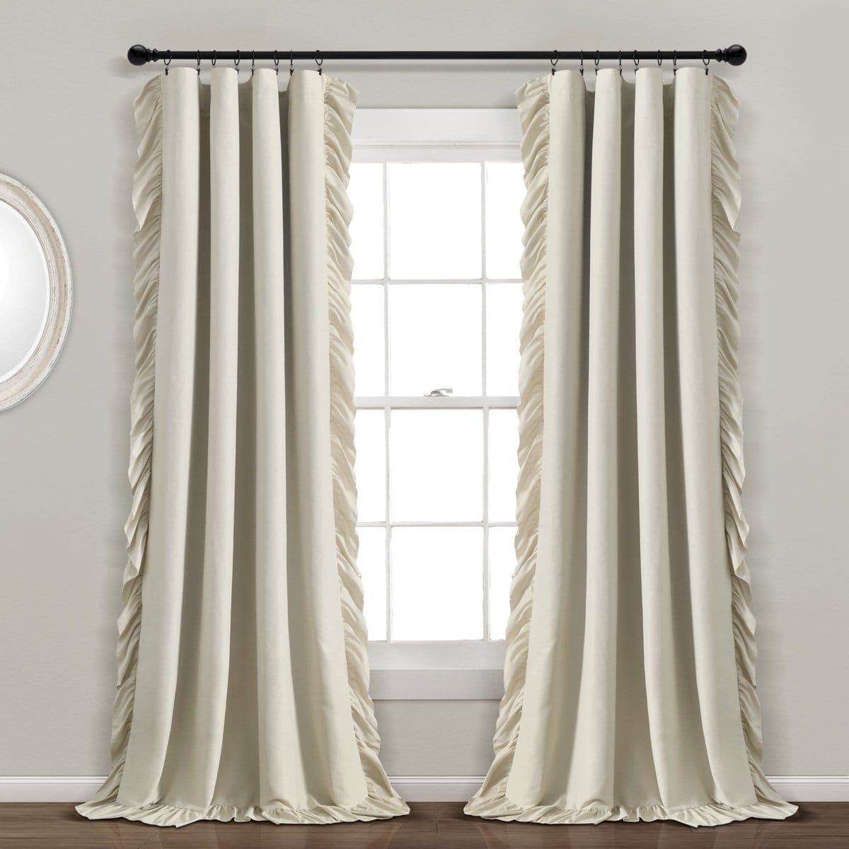 Reyna Ruffle 100% Blackout Curtain Panel