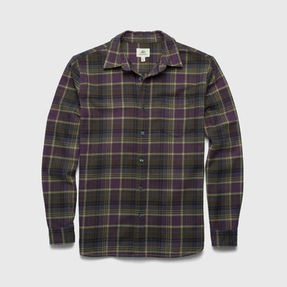 Brian Flannel Plaid Shirt - Grape Combo