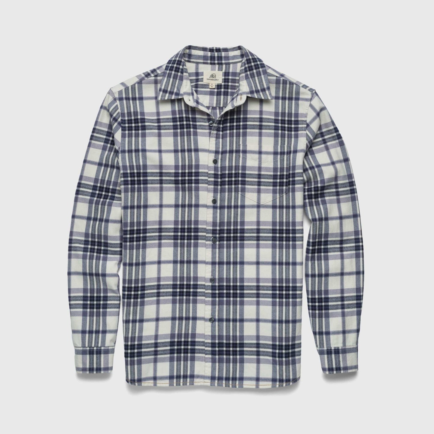 Brian Flannel Plaid Shirt - Jet Stream Combo