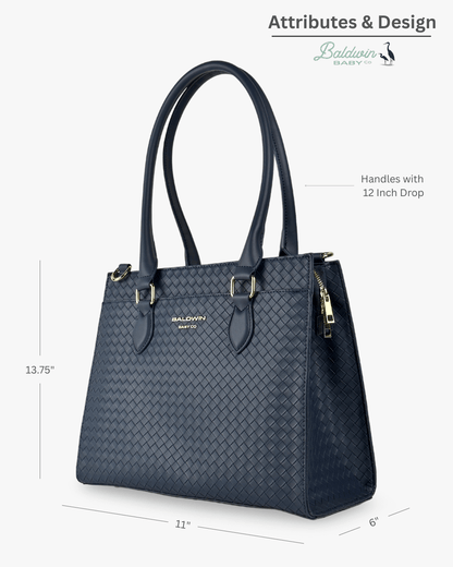 The Montrose Diaper Bag Tote - Cobalt