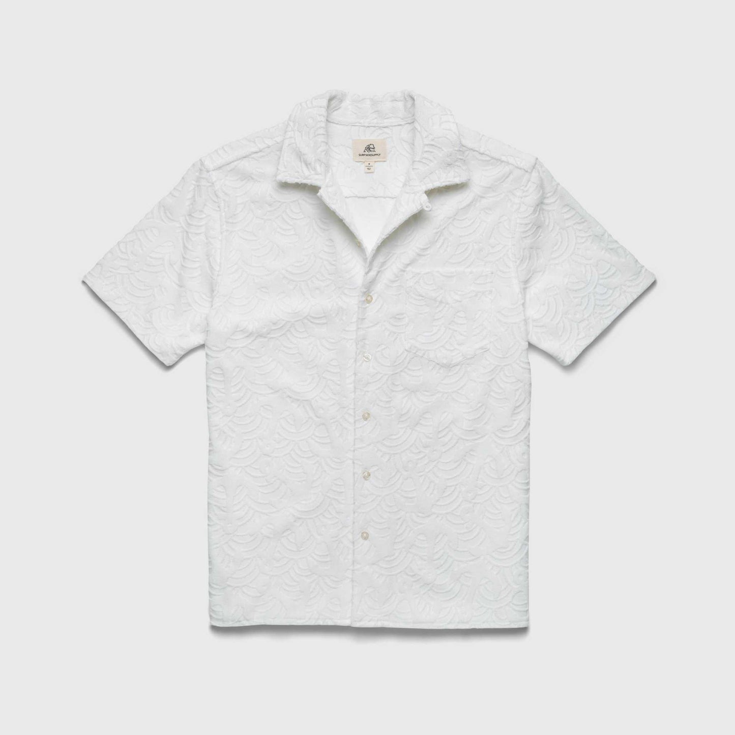 Mariner Terry Camp Collar Shirt - Brilliant White