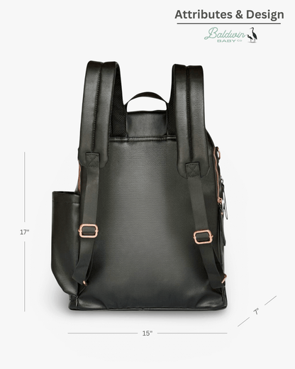 The Daphne Diaper Bag - Onyx