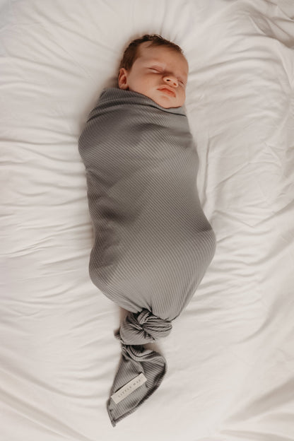 Stone Ribbed Stretch Swaddle