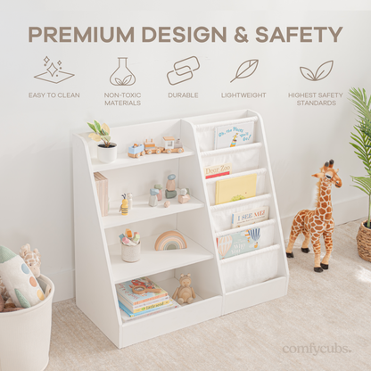 Kids Bookshelf - White