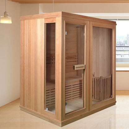 SAUNA EVOLUTION®  Finland Traditional Indoor Wooden Sauna Glass 07
