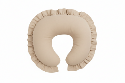 Beige Ruffle Nursing Pillow Cover