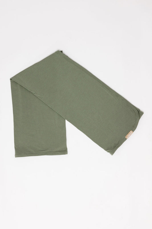 WildBird Acadian CloudBlend swaddle sage green stretchy baby wrap