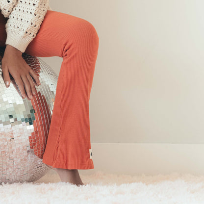 Flared Leggings - Rust