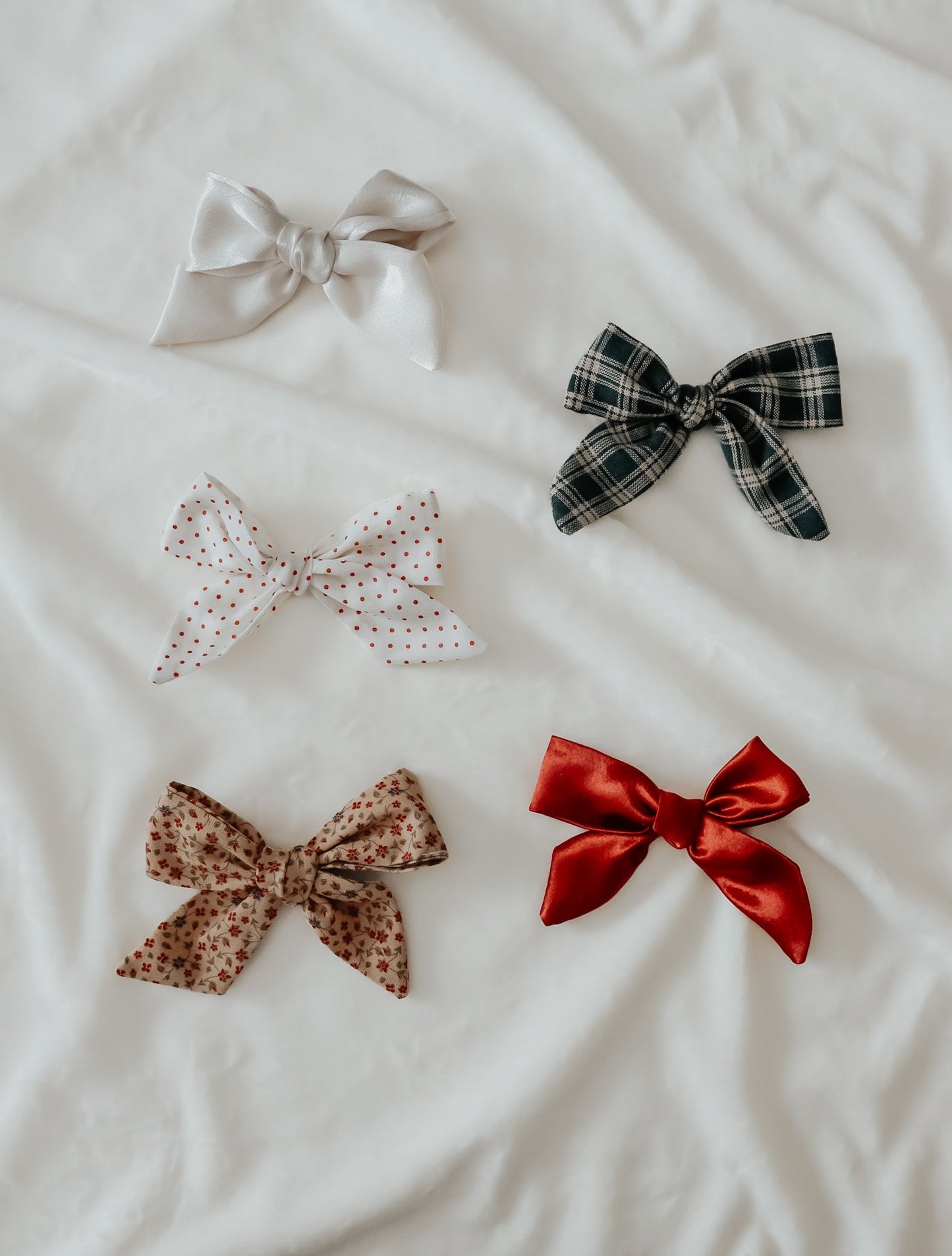 Ruby Bow Clips