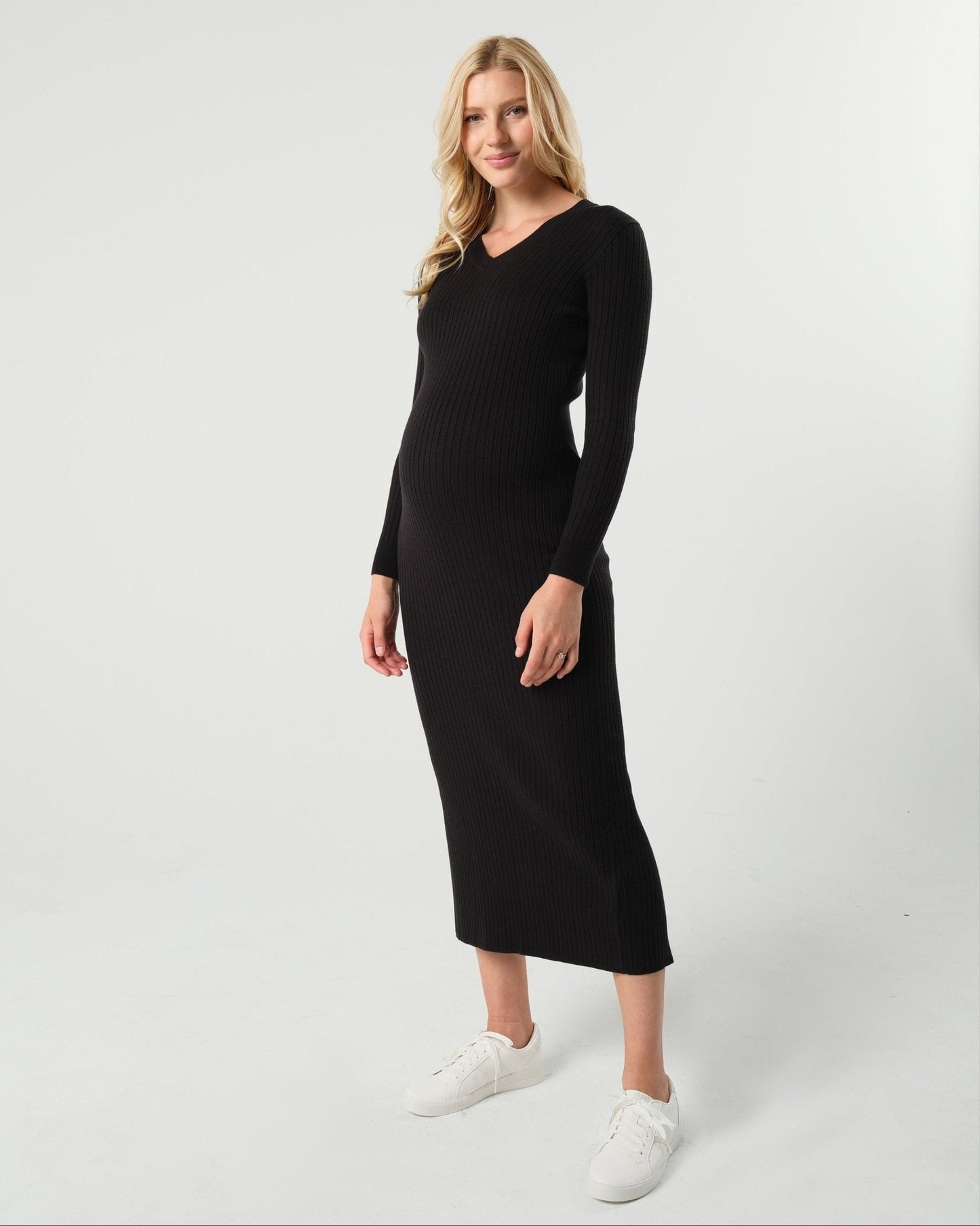 Full Body Maternity & Nursing Sweater Dress