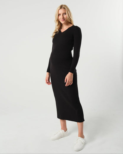 Full Body Maternity & Nursing Sweater Dress