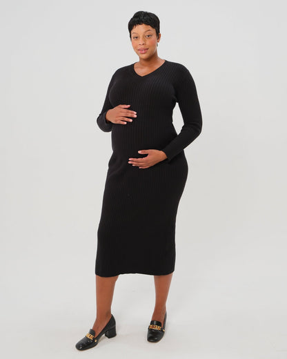 Full Body Maternity & Nursing Sweater Dress