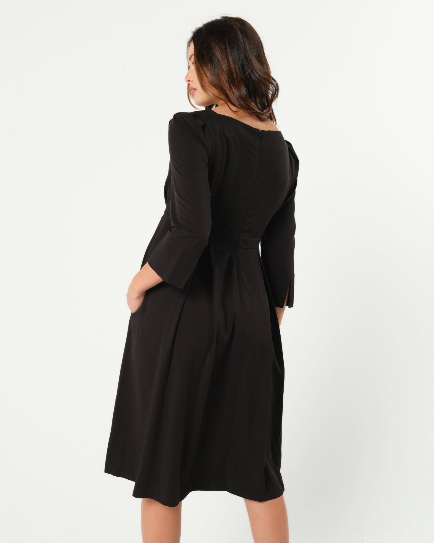 Sarah Empire Maternity & Nursing Dress in TENCEL (Regular & Petite)