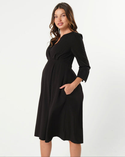 Sarah Empire Maternity & Nursing Dress in TENCEL (Regular & Petite)