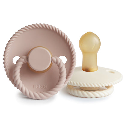 FRIGG Rope Natural Rubber Pacifier 2-Pack