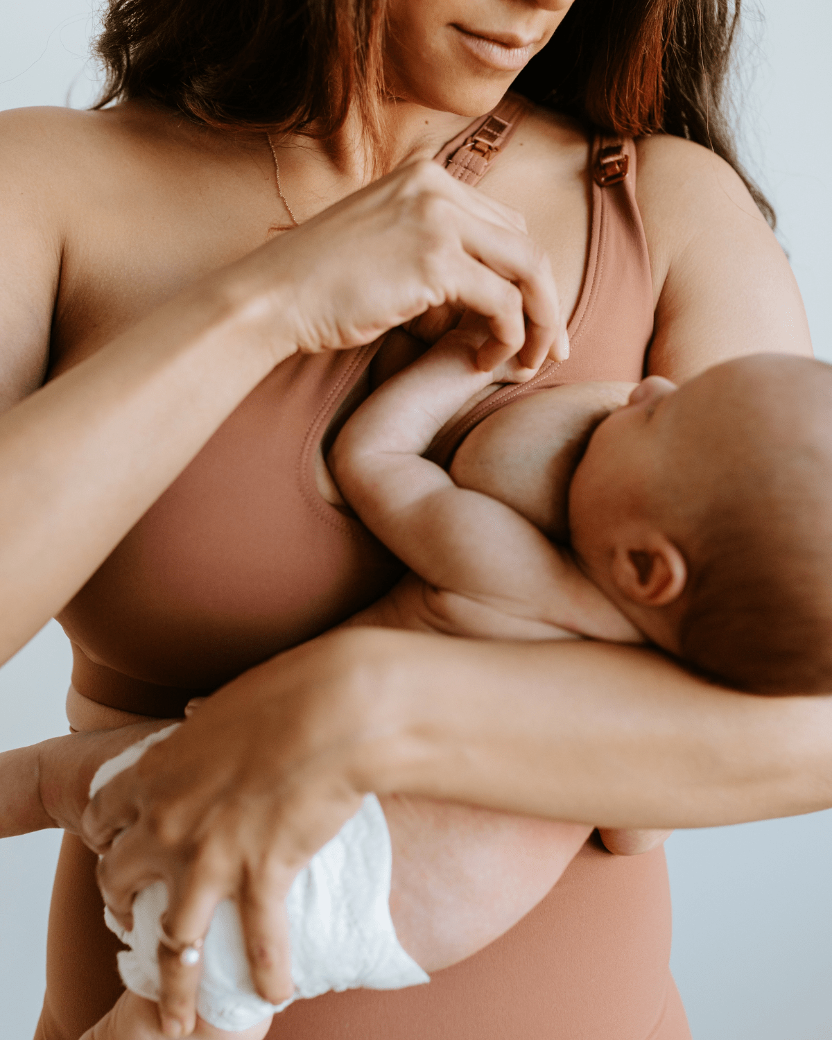 AXK CORE Cross Body Nursing Bra - Brown