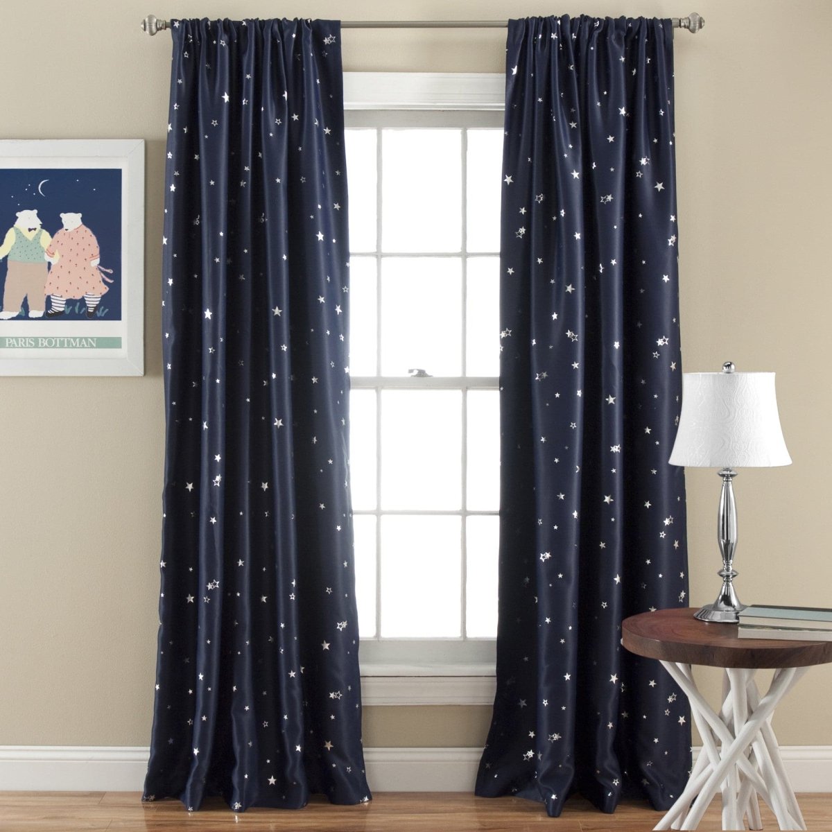 Star Blackout Window Curtain Set