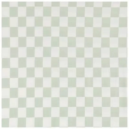 Leaf Green & White Checkered Nursing Pillow Cover