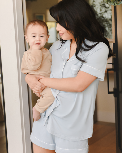 Clea Bamboo Short Sleeve Pajama Set | Mist